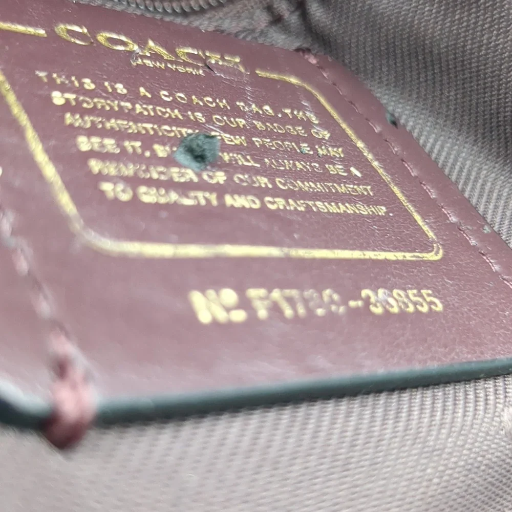 Coach Deep Burgundy Edie Leather Bag - Picture 14 of 16